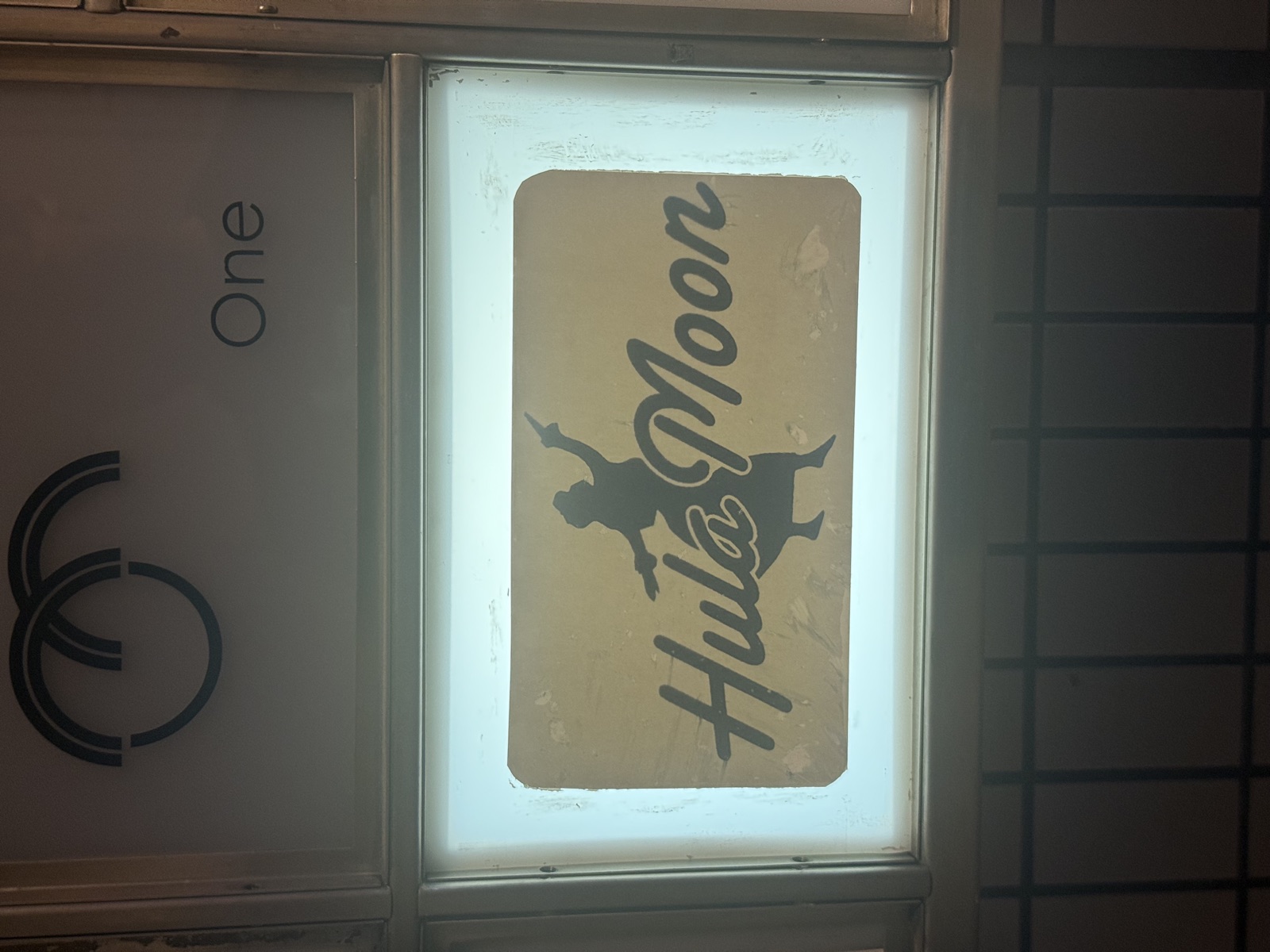 Storefront sign with English branding in Hiroshima